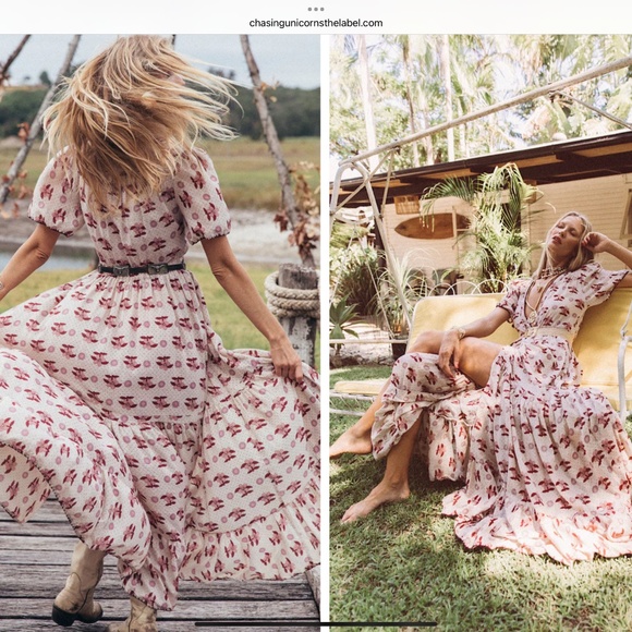 Chasing Unicorns Flower In The Sun Maxi Dress XS - Picture 3 of 12